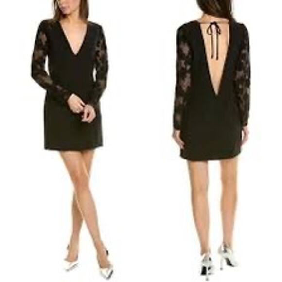 The Kooples Dresses & Skirts - The Kooples Lace Sleeve Crepe Dress NWT Size 1 (US Small) – Retail $345